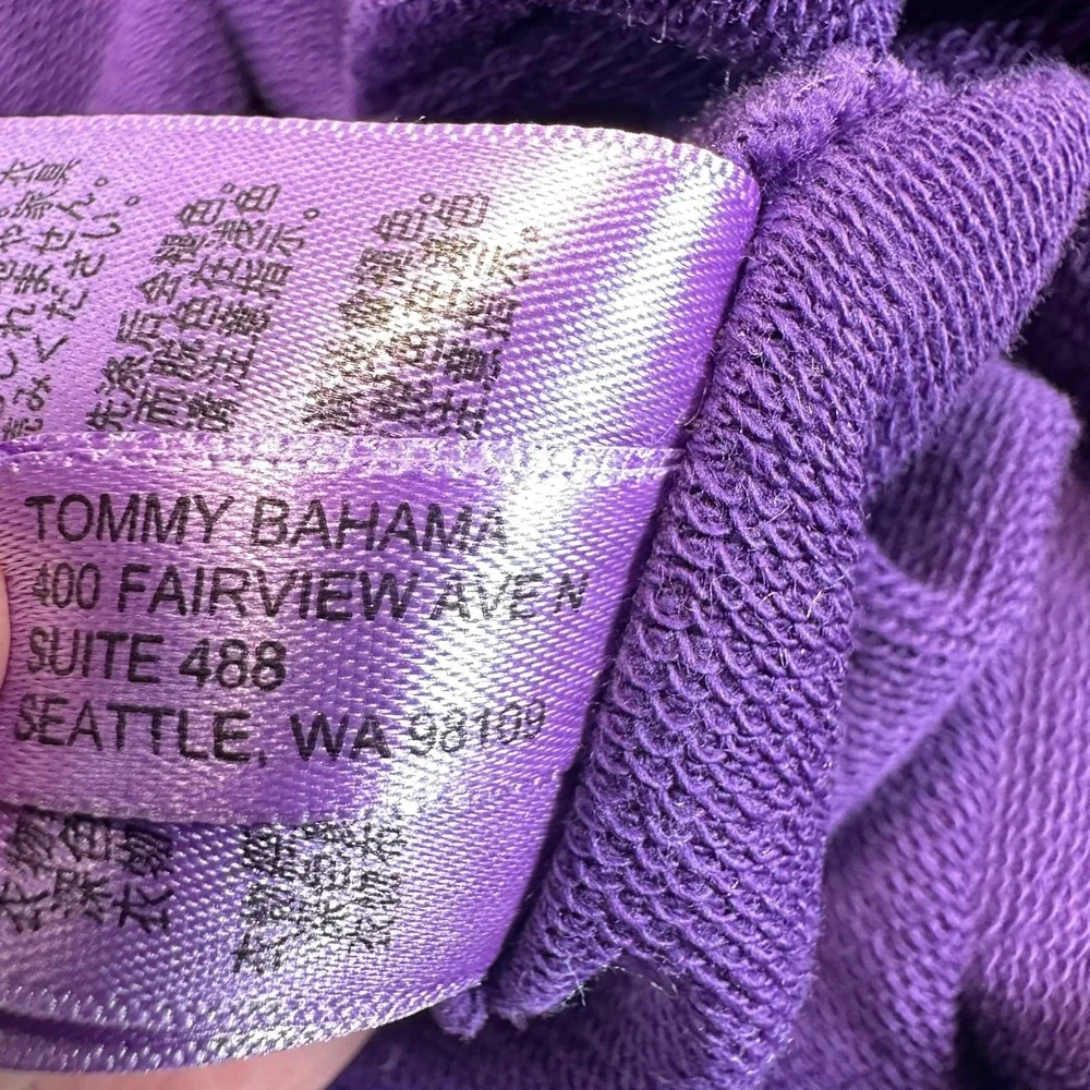 Tommy Bahama Purple TCU Horned Frogs Quarter Zip Sweatshirt Pullover‎ Men's L
